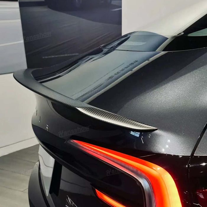 Tesla Model 3 Highland Real Carbon Fiber Tail Spoiler Wing Rear Trunk Lip Lid Inspired By Model 3 Performance|Hansshow