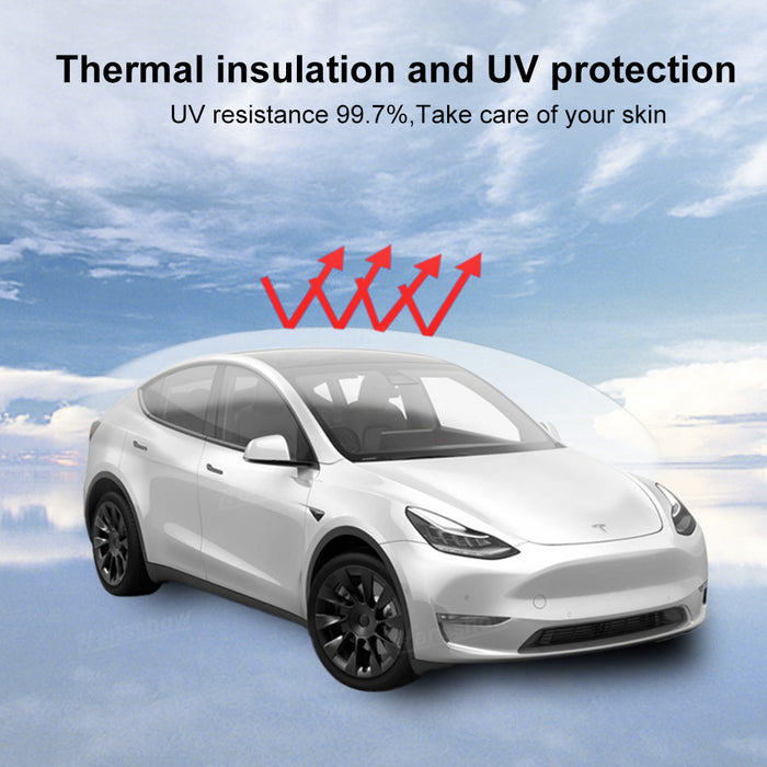 Toit ouvrant en verre anti-UV Hansshow Tesla Model Y Smart Canopy Pare-soleil sensible à la lumière