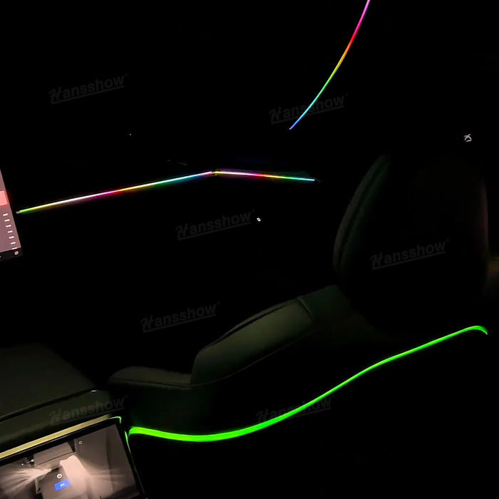 Tesla Model X Ambient Lighting Laser Carving LED Strip Lighting Kit RGB 128-Colors