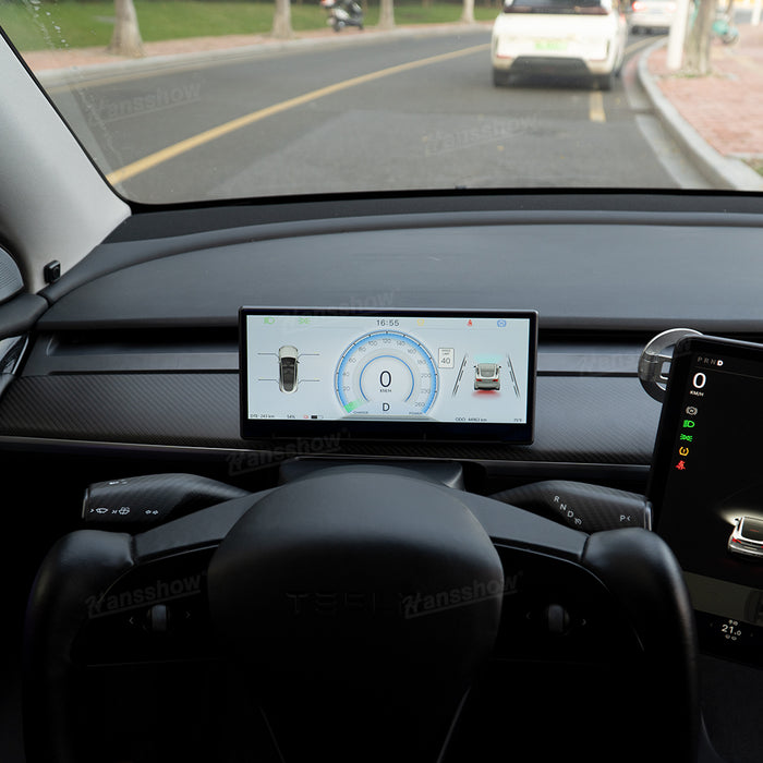 Tableau de bord intelligent Hansshow Model 3/Y F9 avec écran tactile de 9 pouces Carplay/Android Auto avec caméra frontale 