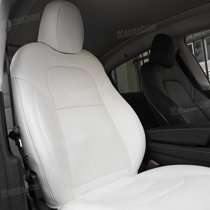 Model Y/3/3 Highland Massage Seat Cover Nappa Leather Custom Interior Accessories | Hansshow