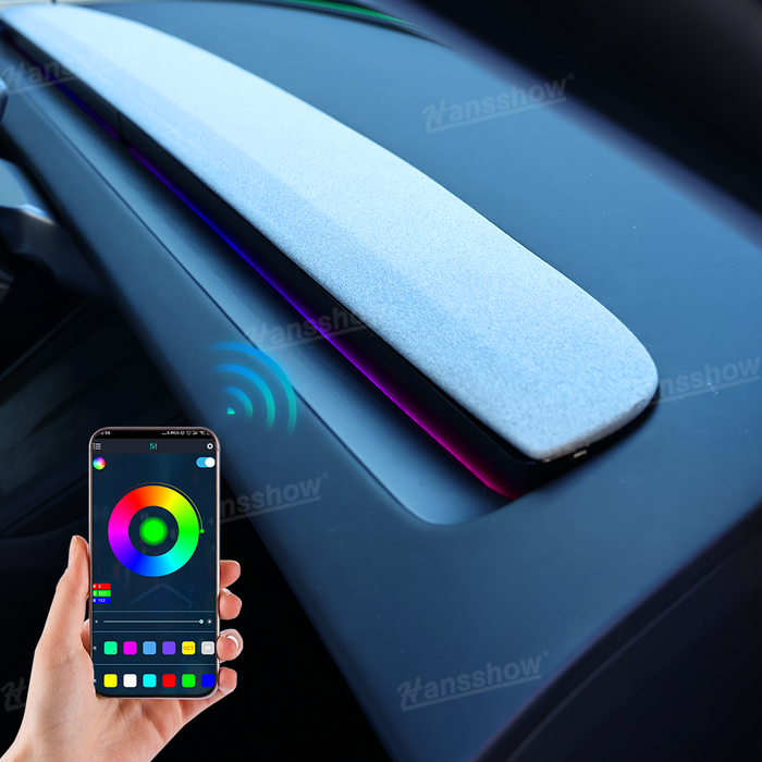 Tesla Model 3 Highland Dashboard Ambient Lighting Neon Lights RGB Color Changing App Control | Hansshow