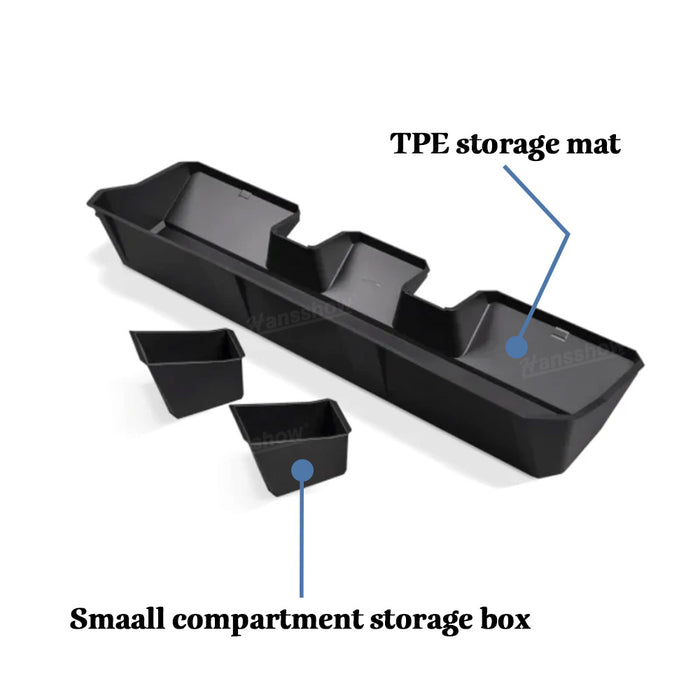 Tesla Cybertruck Underseat Storage Box Upgraded Under Seat Black Interior Accessories|Hansshow