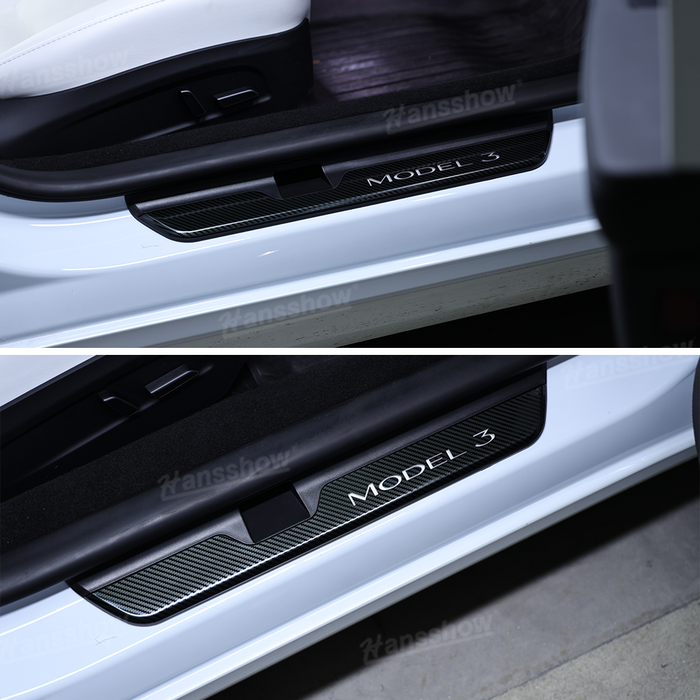 Tesla Model 3 Highland LED illuminated Door Sill Covers Protector Welcome Pedal|Hansshow