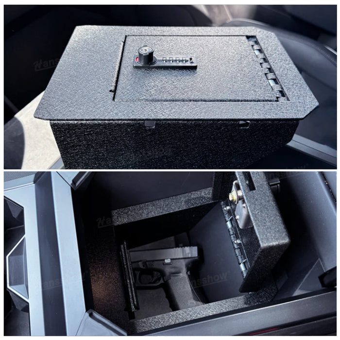 Tesla Cybertruck Center Console Safe LockBox Insert Lock Vault Box Extra Storage Anti-Theft|Hansshow