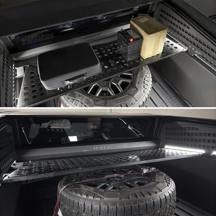 Tesla Cybertruck Cargo Shelve Divider All In One Upgrade Molle Panel Vertical & Horizontal Dual-Use Design | Hansshow