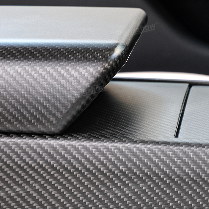 Tesla Model 3 Highland Real Carbon Fiber Armrest Box Cover Center Console Cover Trim | Hansshow