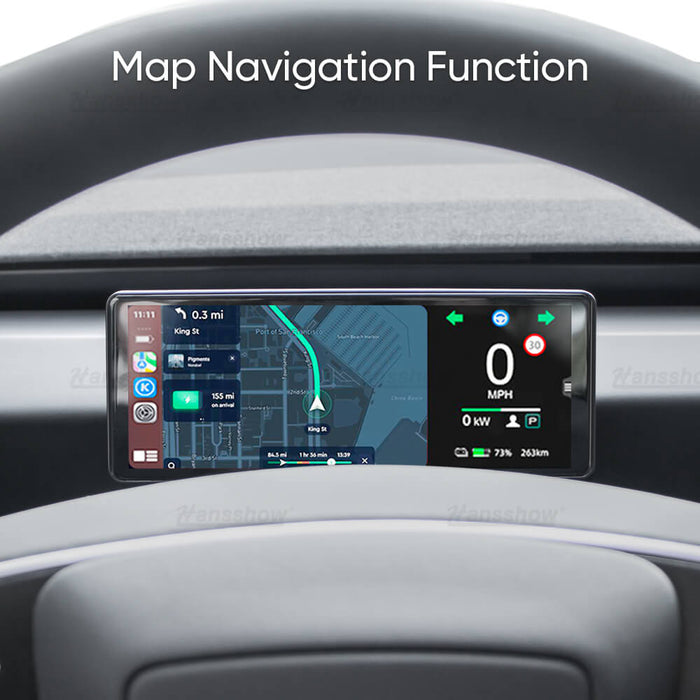 Tesla Model 3 Highland F68-C Plus Carplay, tableau de bord, affichage du groupe d'instruments avec caméra