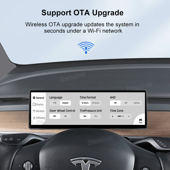 Model 3/Y 8.8-Inch F888 Touch Screen Display Instrument Cluster With Built-In Air Vent Tesla Dashboard Head Up Display | Hansshow