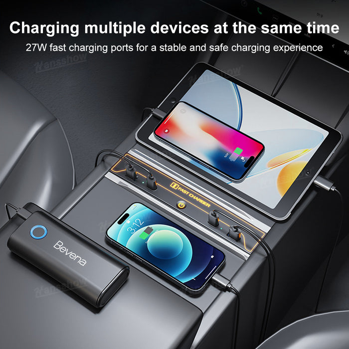 Tesla Model 3 Highland USB Hub Fast Charging Multifunction Docking Station With Dynamic Ambient Light