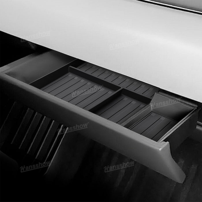 Tesla Cybertruck Glove box Organizer With Silicone Pad Storage Tray Box|Hansshow