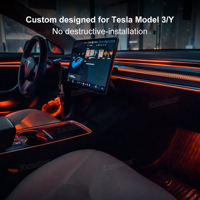 Model 3/Y Ambient Lighting Upgrade Kit Dragon Scale Style Tesla Interior LED Lighting Accessories