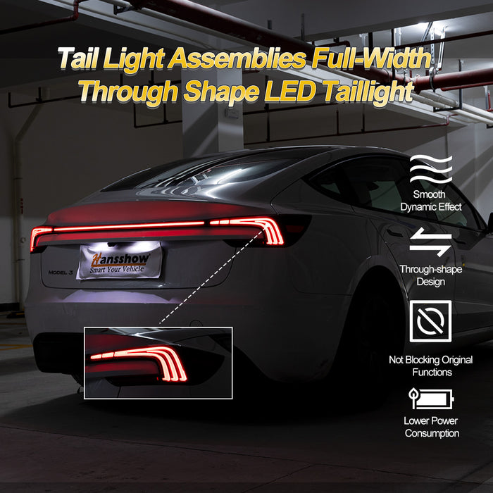 Ensembles de feux arrière à LED pleine largeur pour Tesla Model 3 Highland