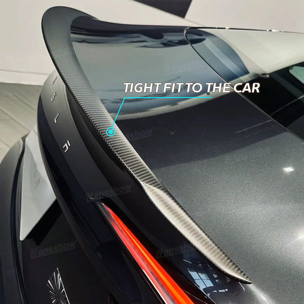 Tesla Model 3 Highland Real Carbon Fiber Tail Spoiler Wing Rear Trunk Lip Lid Inspired By Model 3 Performance|Hansshow