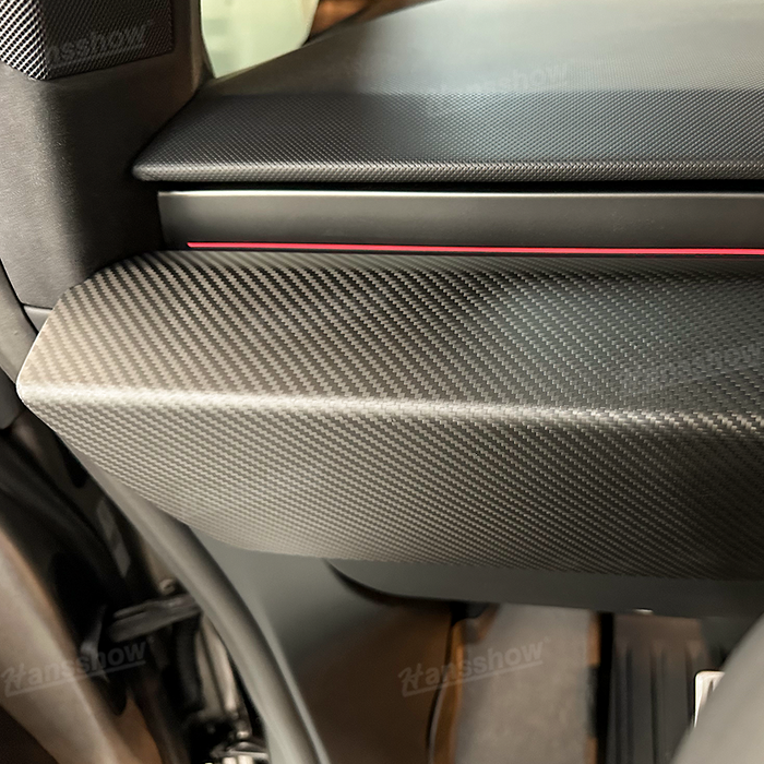 Tesla Cybetruck Real Carbon Fiber Danshboard Cover Interior Decoration | Hansshow