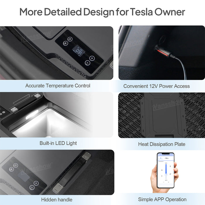 Réfrigérateur de coffre Tesla Model 3 20 L Grande capacité Contrôle par application