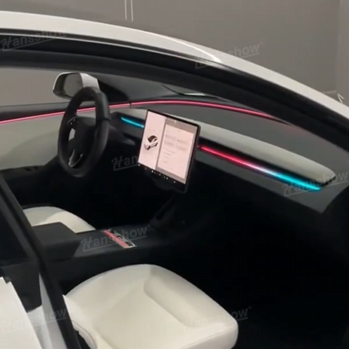 Tesla Model 3 Dashboard  Ambient Lighting Interior Neon Lights RGB Color Changing LED Strip Lights With App Control | Hansshow