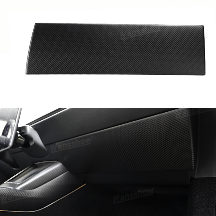 Tesla Model 3 highland Real Carbon Fiber Glove Box  Panel Cover Overlay | Hansshow