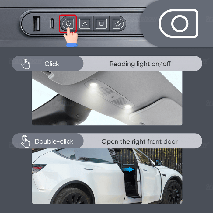 Hansshow 2021+ Model 3/Y Smart Control Expansion Dock: Enhanced Interior Functionality