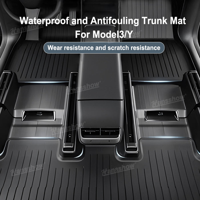 Model 3/Y Waterproof Floor Mats All Weather Floor Liners (Full Set)