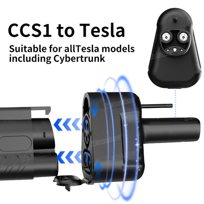 Adaptateur de charge Tesla Cybertruck CCS1 x J1772 Charge rapide pour adaptateur Cybertruck CCS1 vers Tesla | Hansshow