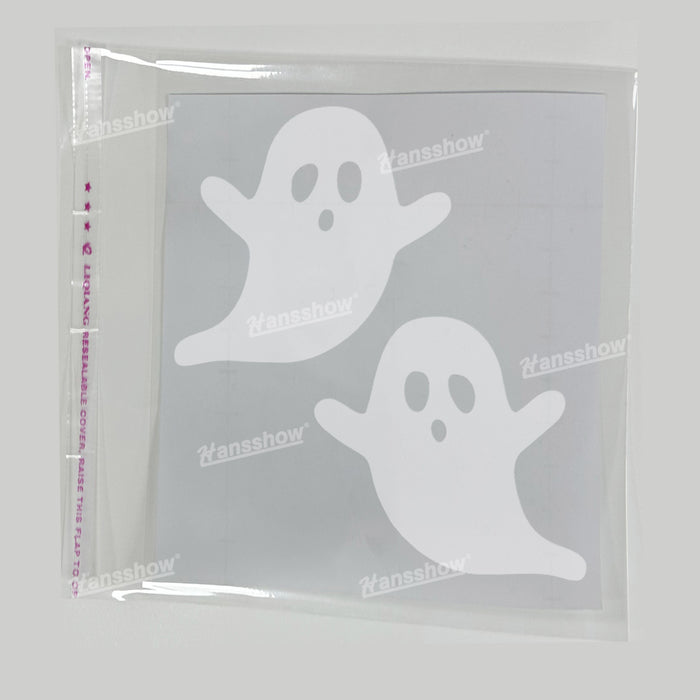 Halloween-Themed Ghost Face Car Rearview Mirror Sticker|Hansshow