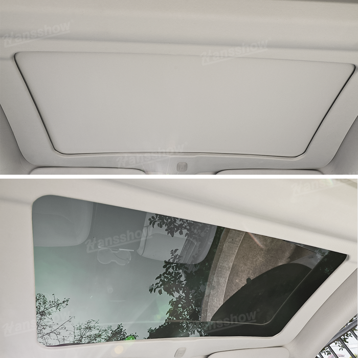 Tesla Model 3/3 Highland Electric Retractable Glass Roof Sunshade Block UV Keep Cooling|Hansshow