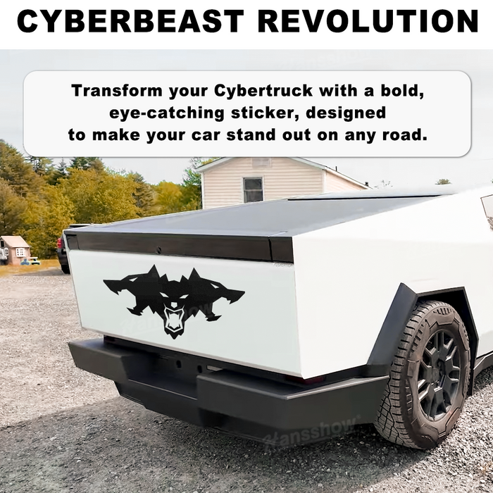 Tesla Cyberbeast Tailgate Vinyl Tesla Decal Sticker Decoration For Cybertruck | Hansshow