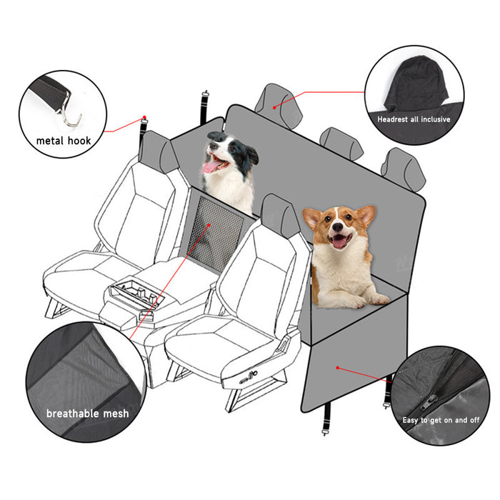 Tapis de protection imperméable pour siège arrière de voiture Tesla Cybertruck pour chiens | Hansshow