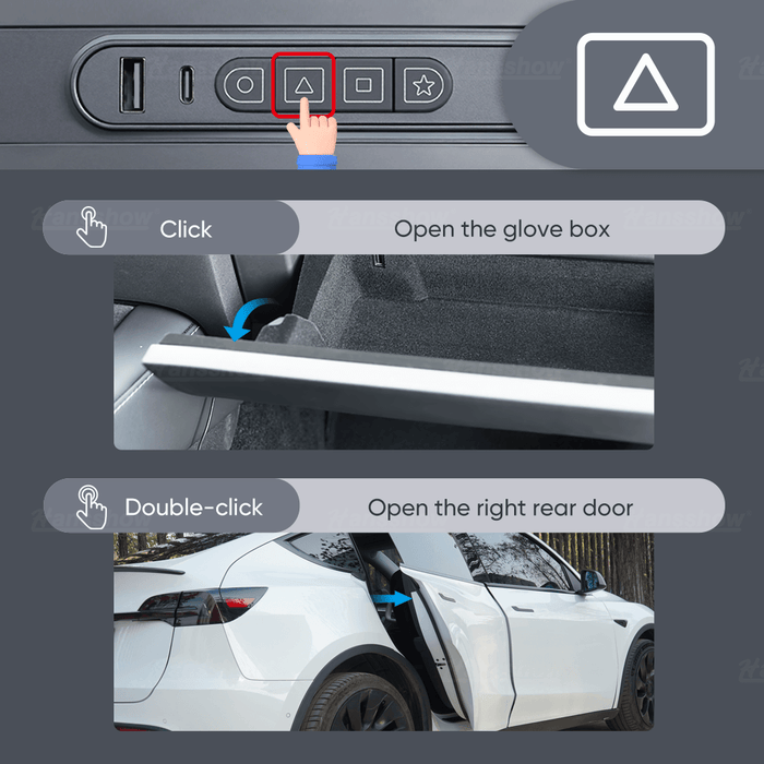 Hansshow 2021+ Model 3/Y Smart Control Expansion Dock: Enhanced Interior Functionality