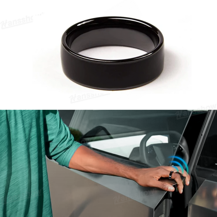 Tesla Cybertruck Smart Ring Key Black | Hansshow