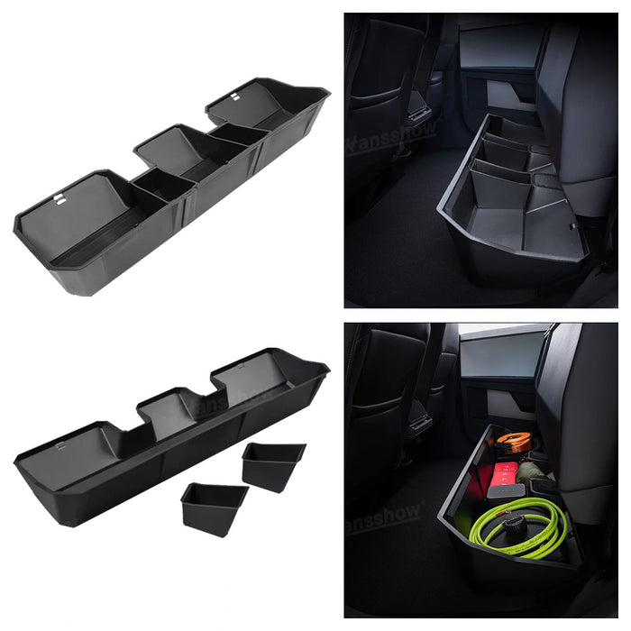 Tesla Cybertruck Underseat Storage Box Upgraded Under Seat Black Interior Accessories|Hansshow