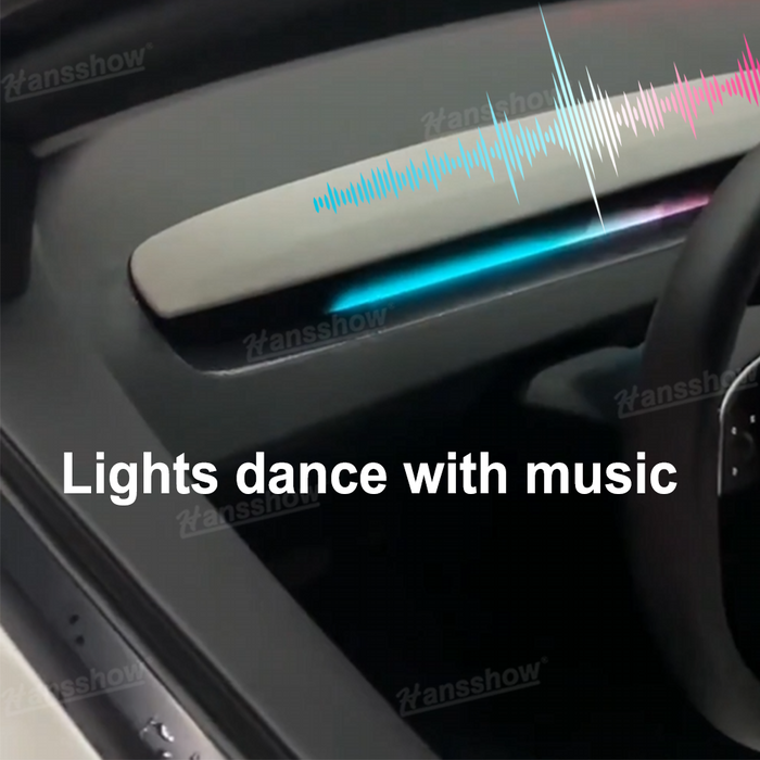 Tesla Model 3 Dashboard  Ambient Lighting Interior Neon Lights RGB Color Changing LED Strip Lights With App Control | Hansshow