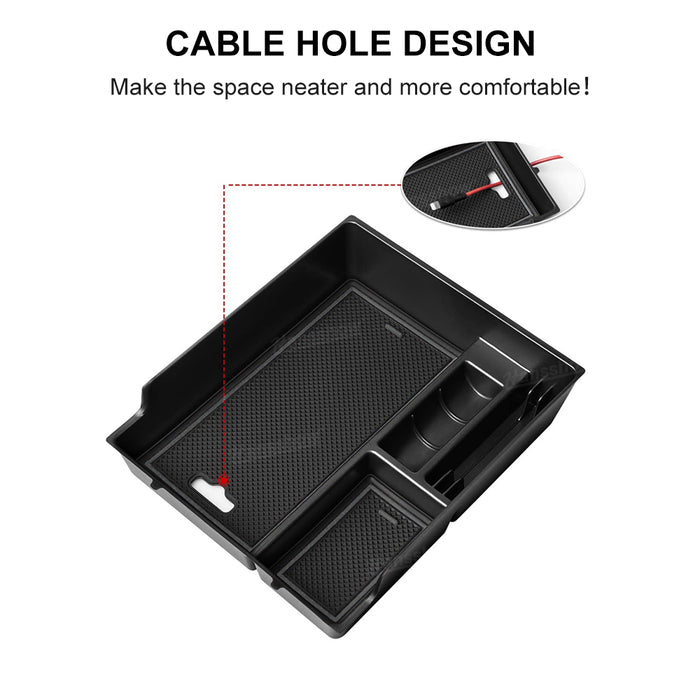 Boîte de rangement pour accoudoir Hansshow Rivian R1S et R1T, plateau organisateur pour console centrale