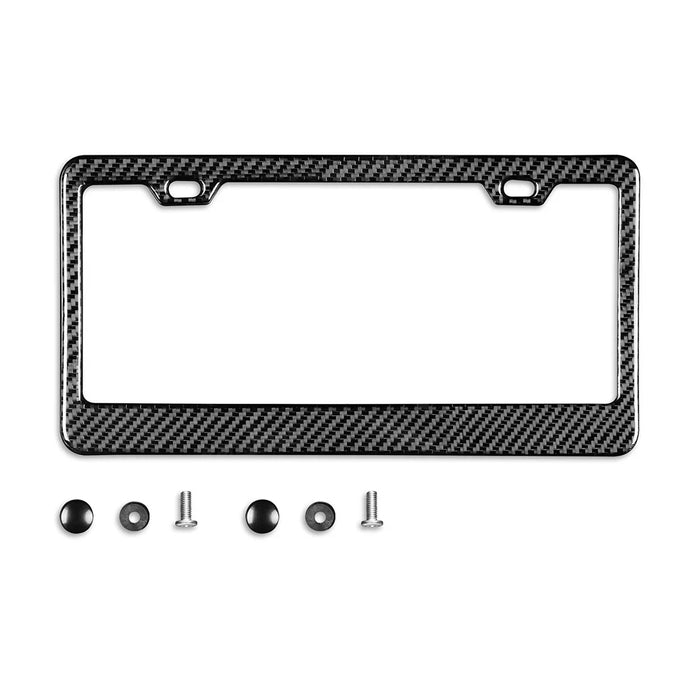 Hansshow Tesla Cybertruck License Plate Frame Holder Real Carbon Fiber No Drilling 2PCS