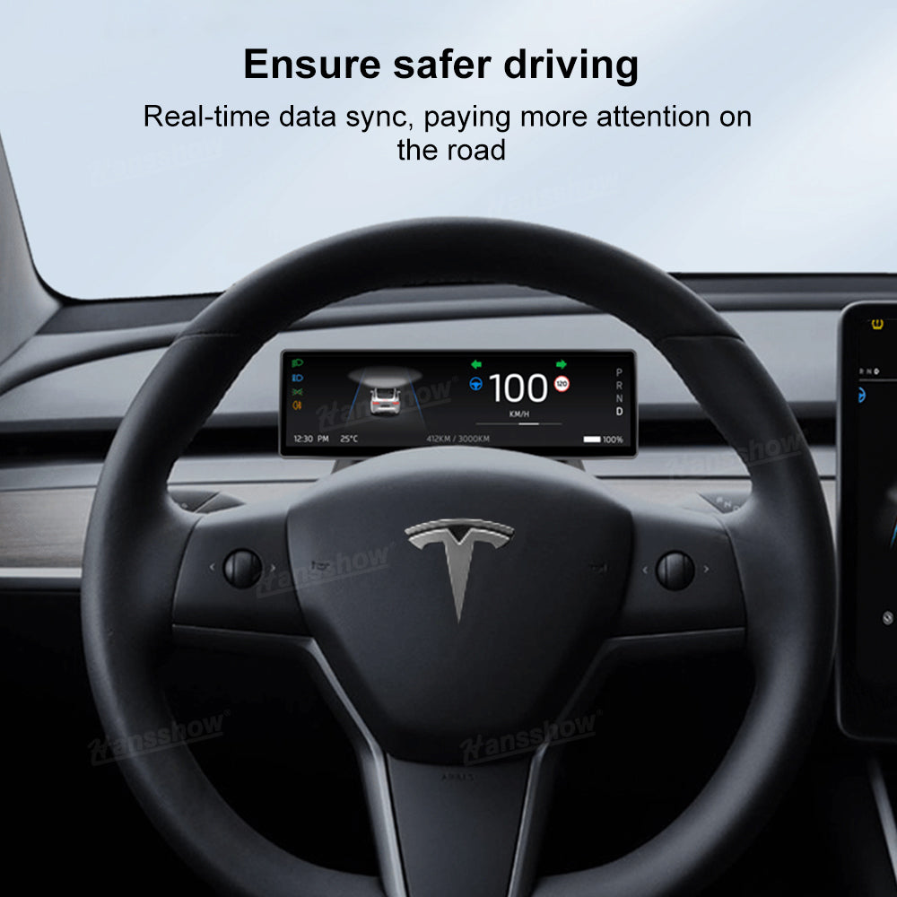 Model 3/Y 8.8-Inch F888 Touch Screen Display Instrument Cluster With Built-In Air Vent Tesla Dashboard Head Up Display | Hansshow