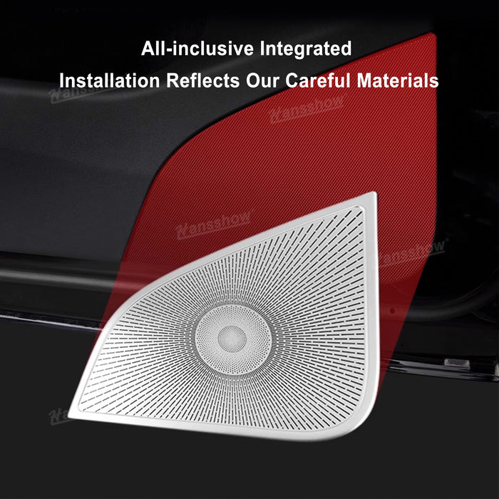 Tesla Model Y Car Speaker Cover Trim Car Door Speaker Cover Sticker High-Grade 304 Stainless Steel Material|Hansshow