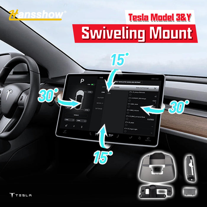 Hansshow Console Dashboard Touch Screen Swiveling Mount kit For Model 3/Y/3 Highland