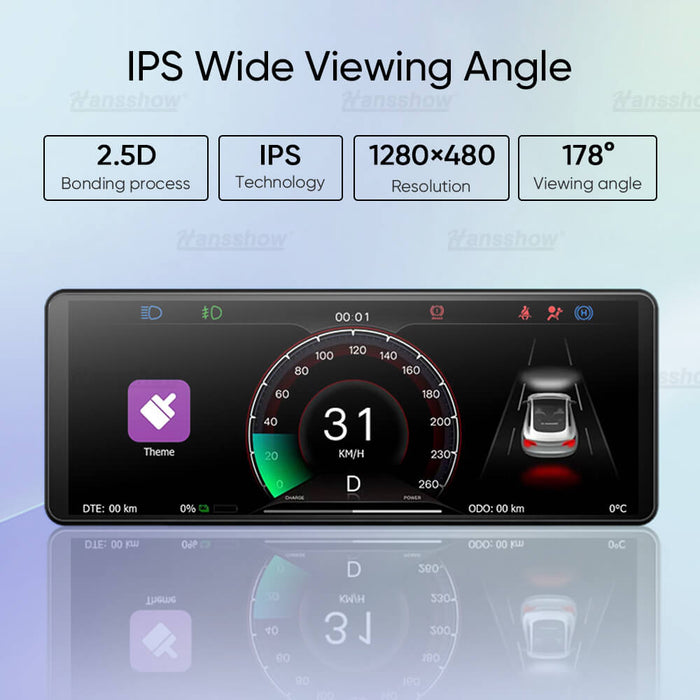 Tesla Model 3 Highland F68-C Plus Carplay Dashboard Instrument Cluster Display With Camera