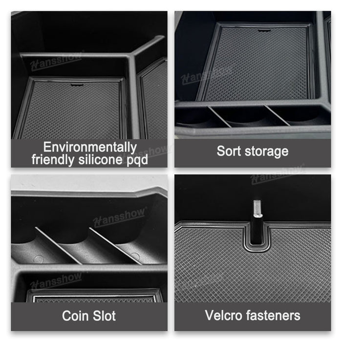 Tesla Cybertruck Center Console Organizer Armrest Storage Box Insert Tray|Hansshow