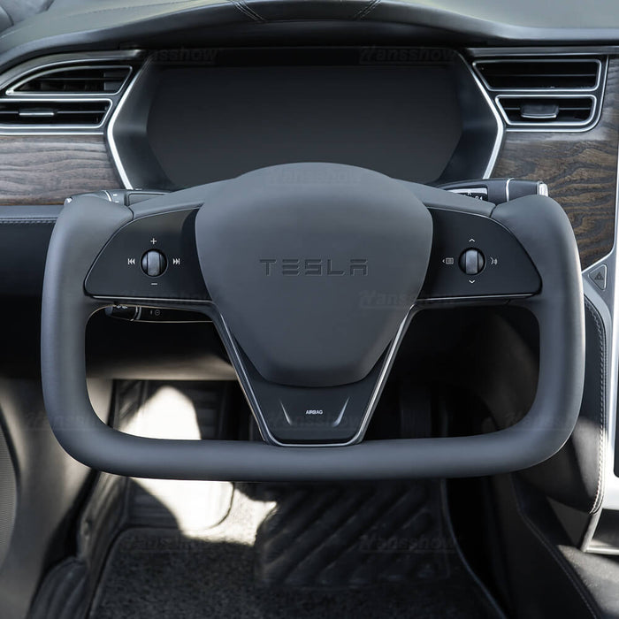 Volant personnalisé Hansshow pour Tesla Model S/X - Mise à niveau ergonomique 