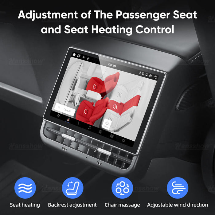 Écran de divertissement arrière Android Hansshow H86 - Mise à niveau avancée pour Tesla Model 3/Y