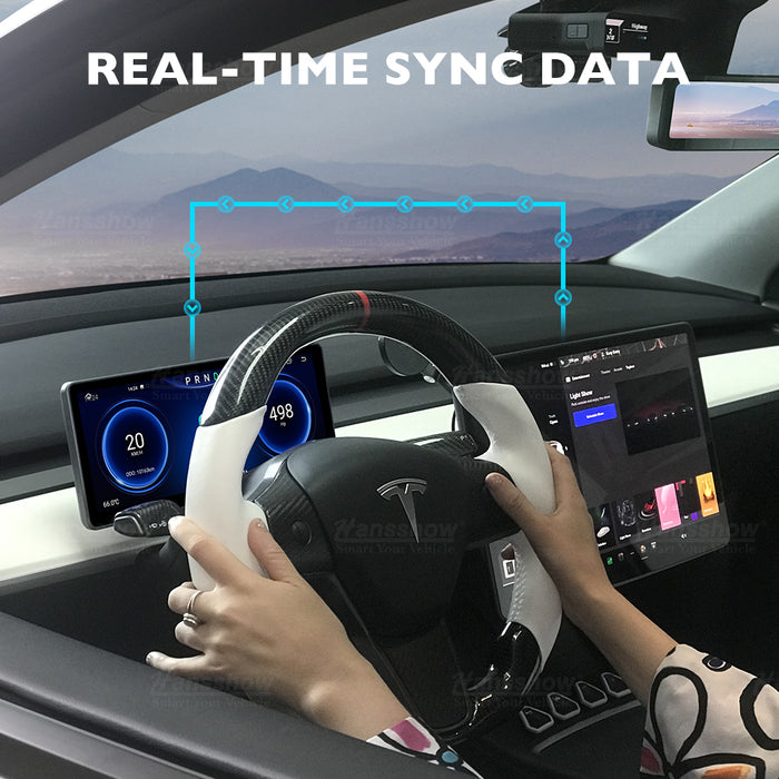 Android 4G 10.25-inch Tesla Model 3 Y Instrument Cluster Heads Up Display|Hansshow