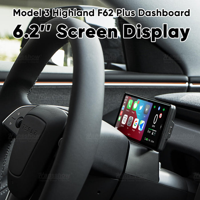 Écran de tableau de bord Tesla Model 3 Highland F62 Carplay, affichage du conducteur de 6,2 pouces 