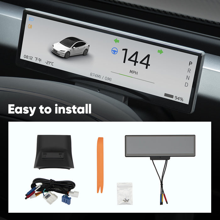 Hansshow Model 3/Y 8.8-Inch F88 Touch Screen Instrument Cluster Dashboard Display F888/F88 2024 New Version