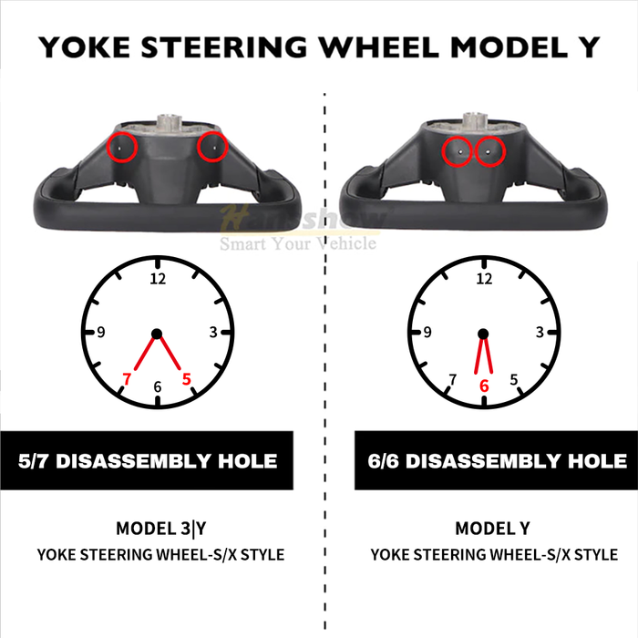 Mise à niveau du volant Tesla Model 3 Y Yoke - Cuir Nappa noir