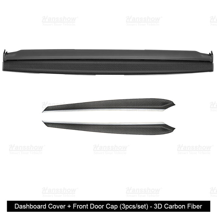 Model Y/3 Real Carbon Fiber Dashboard & Front Door Trim Panel Replacement Kit