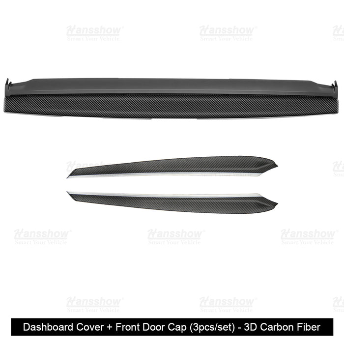 Model 3/Y Real Carbon Fiber Dashboard & Front Door Trim Panel Replacement Kit