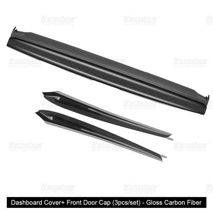 Model 3/Y Real Carbon Fiber Dashboard & Front Door Trim Panel Replacement Kit