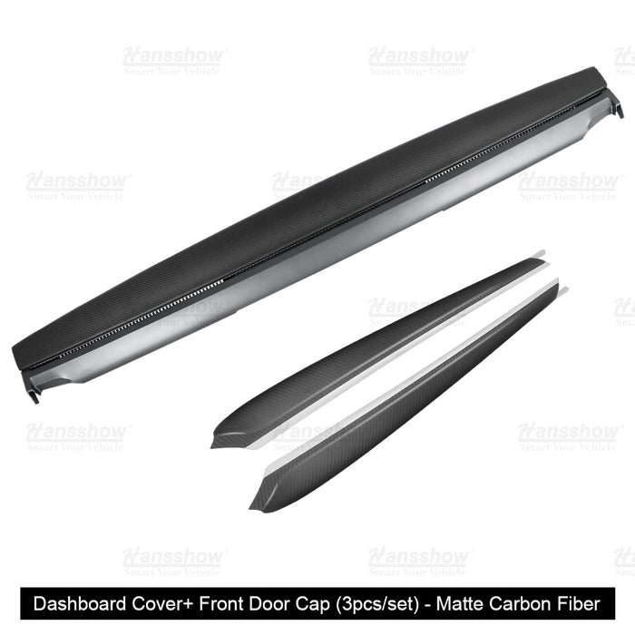 Model Y/3 Real Carbon Fiber Dashboard & Front Door Trim Panel Replacement Kit